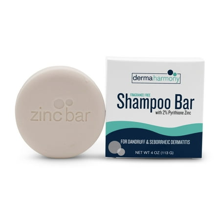 DermaHarmony 2% Pyrithione Zinc Dandruff & Seborrheic Dermatitis Shampoo Bar - Fragrance-Free - 4 oz