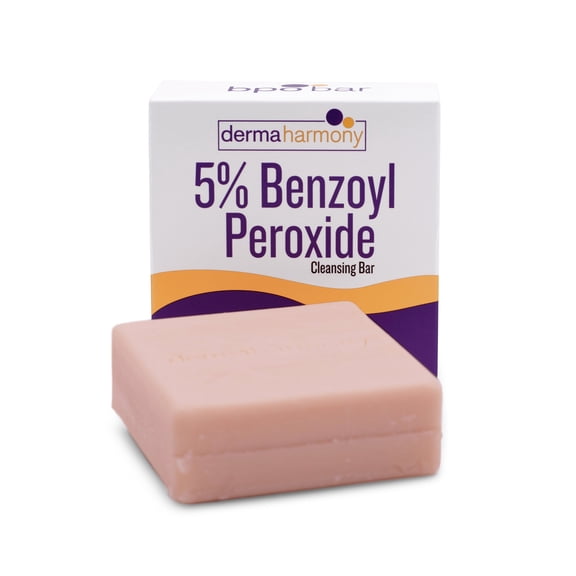 DermaHarmony 5% Benzoyl Peroxide Cleansing Bar (Non-Soap) - Unscented