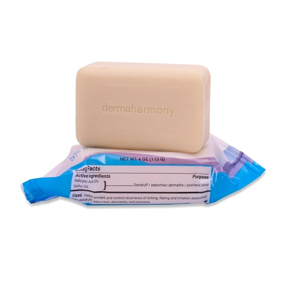 DermaHarmony 5% Sulfur and 2% Salicylic Acid Bar Soap - 4 oz - (1 Bar)