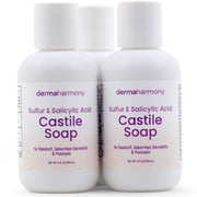 DermaHarmony Sulfur & Salicylic Acid Liquid Castile Soap - 4 fl oz 3 Bottles