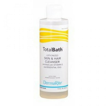 DermaRite TotalBath Body Wash Lotion, 7.5 oz. Bottle, Mild Scent, 1 Count