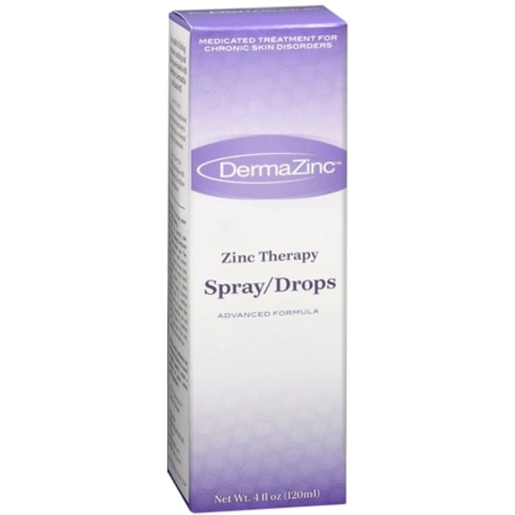 DermaZinc Therapy Spray/Drops,for Skin Disorder Relief Drops for Psoriasis, Dermatitis, Eczema, and Other Skin Condition Symptoms, 4 FL OZ - 6 Pack