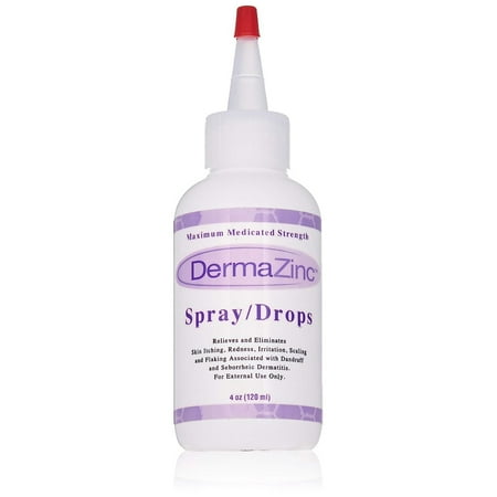 DermaZinc Therapy Spray/Drops,for Skin Disorder Relief Drops for Psoriasis, Dermatitis, Eczema, and Other Skin Condition Symptoms, 4 FL OZ - 3 Pack