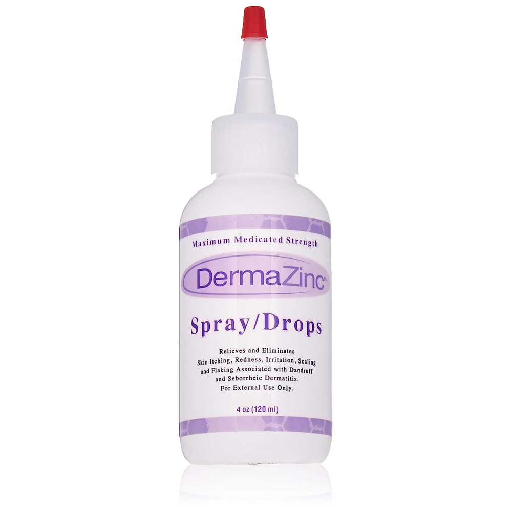 Spray/Gotas DermaZinc Therapy, para alivio de trastornos de la piel, gotas para psoriasis, dermatitis, eczema y otros síntomas de afecciones cutáneas, 4 FL OZ - Paquete de 3