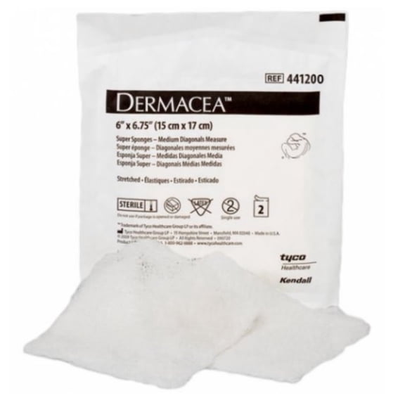 Dermacea Gauze Sponge 441200 Pack of 10, White