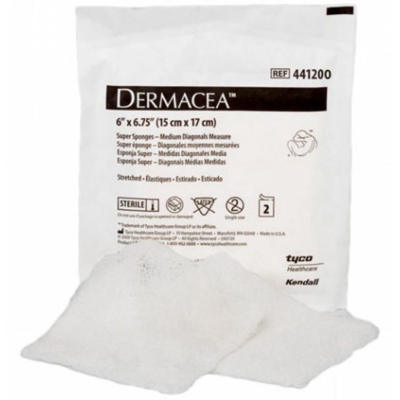 Dermacea Gauze Sponge 441200 Pack of 10, White
