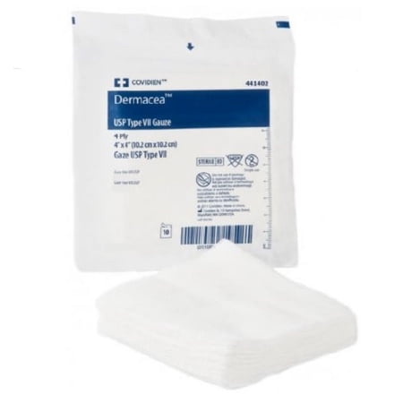 Dermacea NonWoven Sponge NonWoven 4-Ply 4 X 4 Inch Square NonSterile, 441402 - Pack of 200