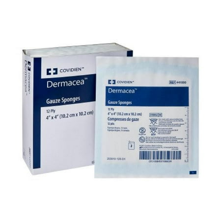 Dermacea Sterile, 12-Ply First Aid Gauze Pads 4 Inches x 4 Inches, 50 Count