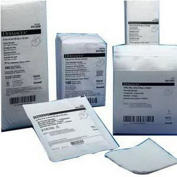 Dermacea Sterile USP Type VII Gauze Sponge 12-Ply, 2s, 4'' x 4'', Box of 50
