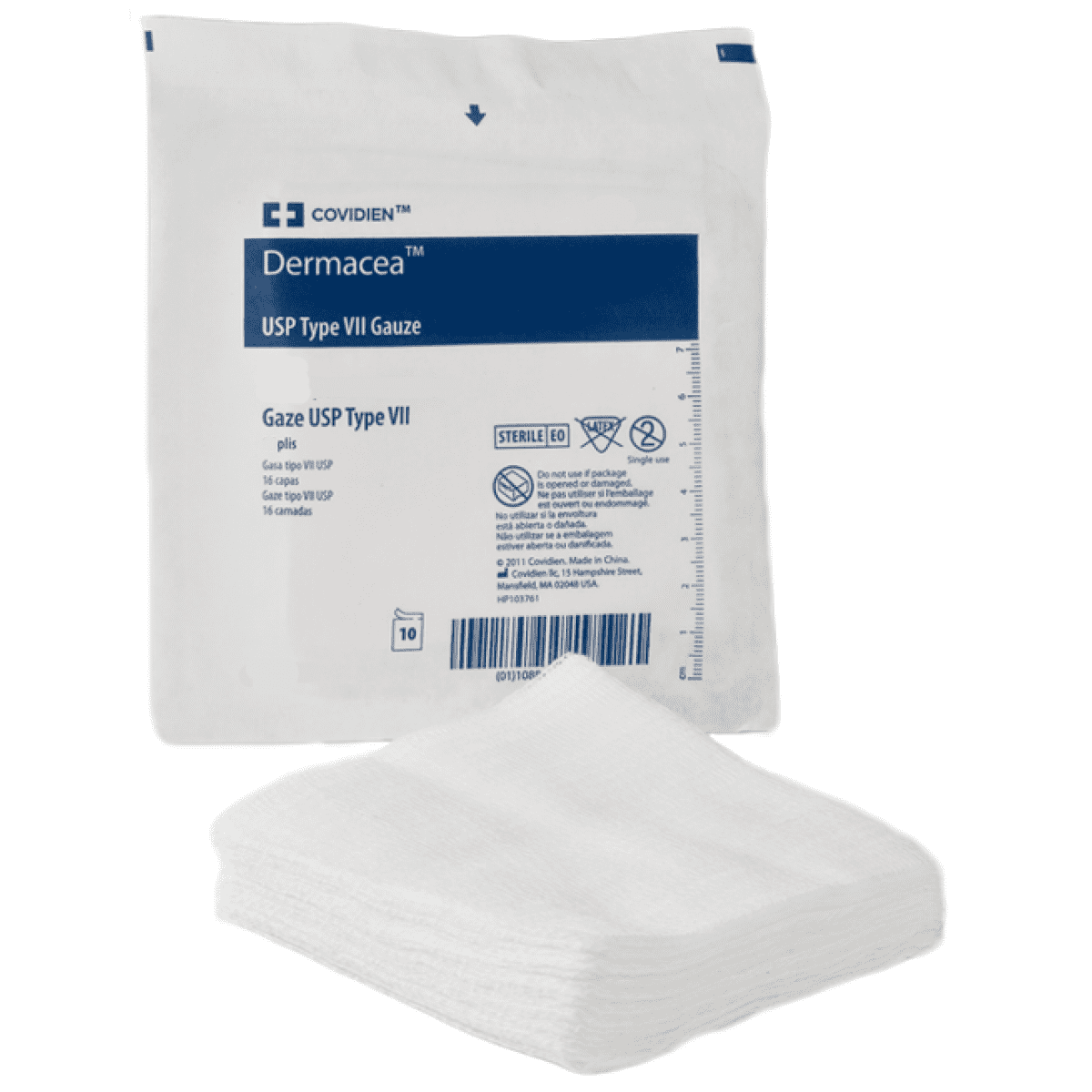 Dermacea USP Type VII Gauze Sponge 442214 Case of 1280, White