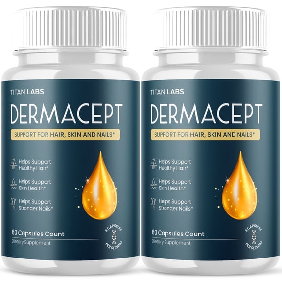 Dermacept Advanced Formula Pills to Support Healthy Skin Derma Cept 120 Capsules
