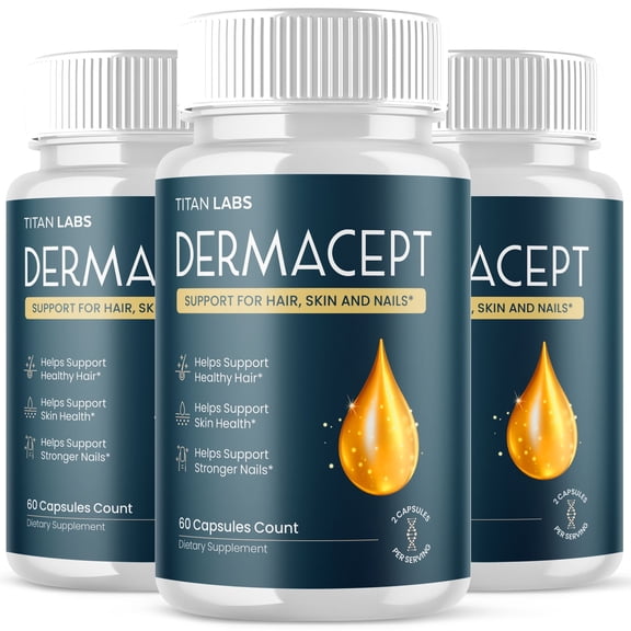 Dermacept Advanced Formula Pills to Support Healthy Skin Derma Cept 180 Capsules