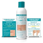 Dermactin Crepe Be Gone 3-Piece Skin Care Kit, Anti-Aging Firming, Body Moisturizer Treatment