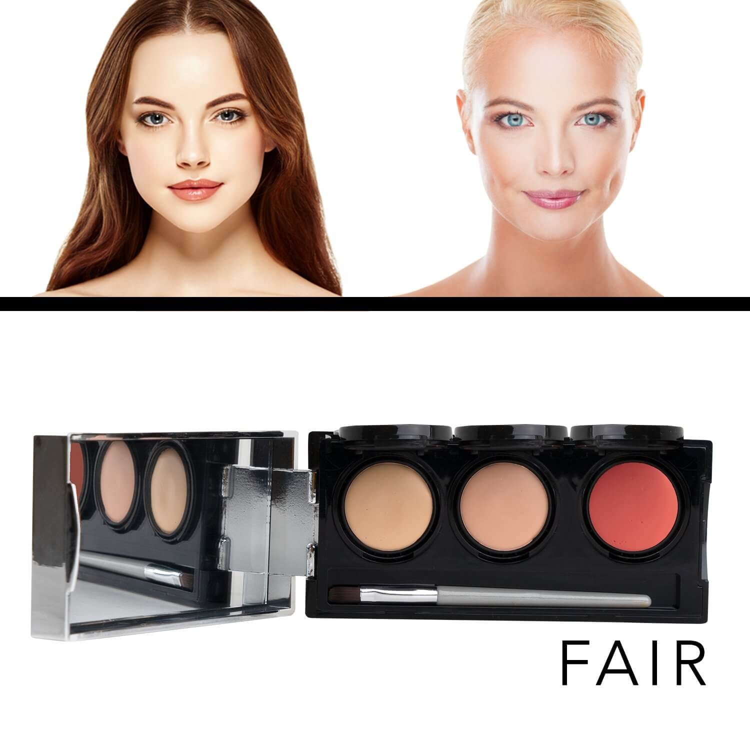 Dermaflage Professional Tattoo Cover Up Concealer Makeup, Full Coverage Matte, Waterproof, Fair