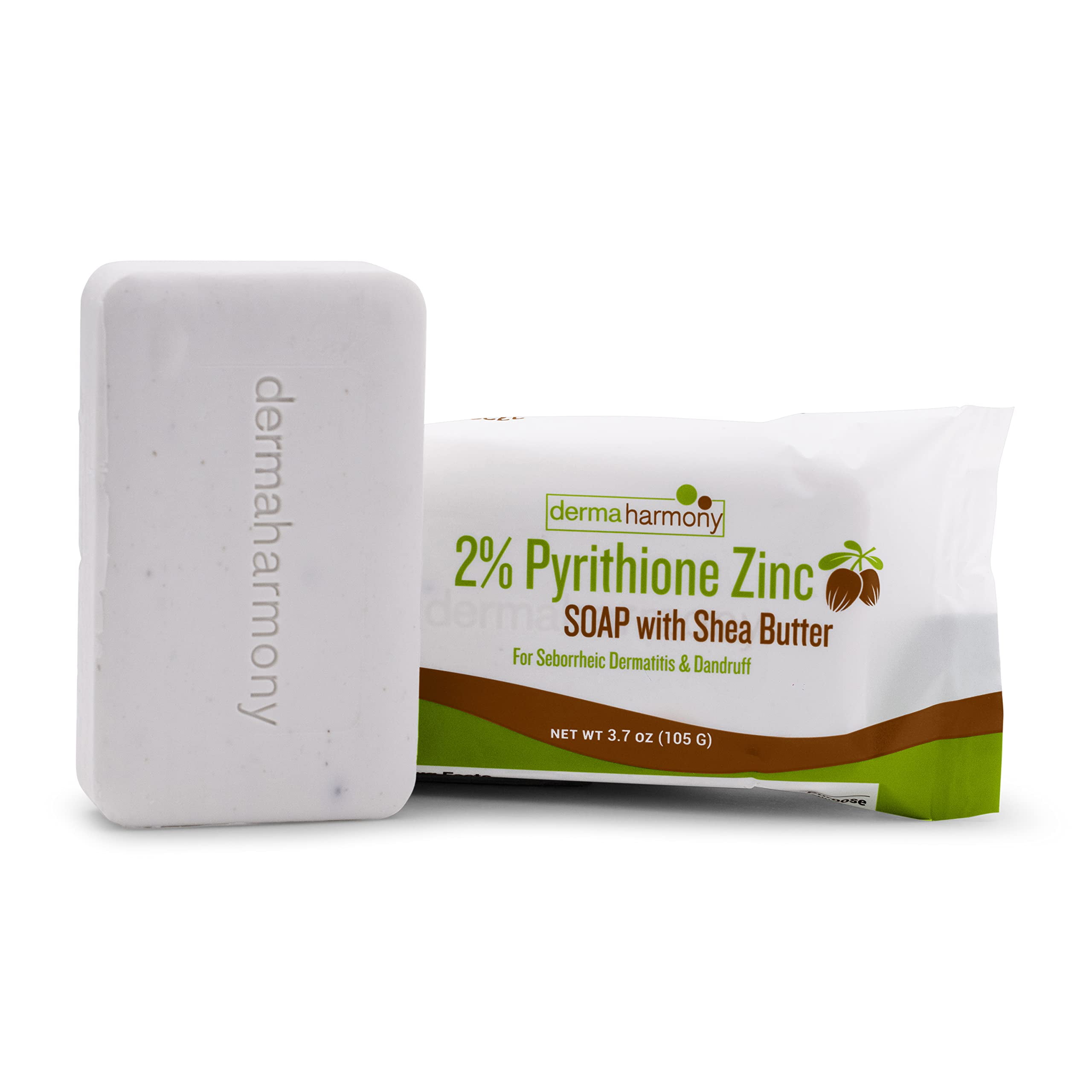 Dermaharmony 2 Pyrithione Zinc MGF3 Shea Butter Bar Soap 4 oz for