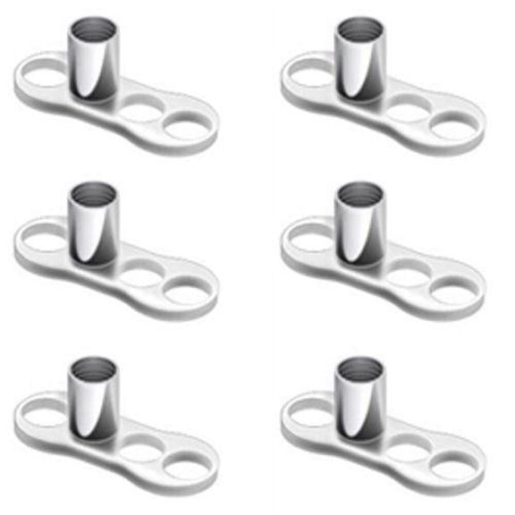 Luxe Modz 14G Dermal Anchor Base Surgical Steel 2mm Rise Body Piercings Jewelry for Women Men