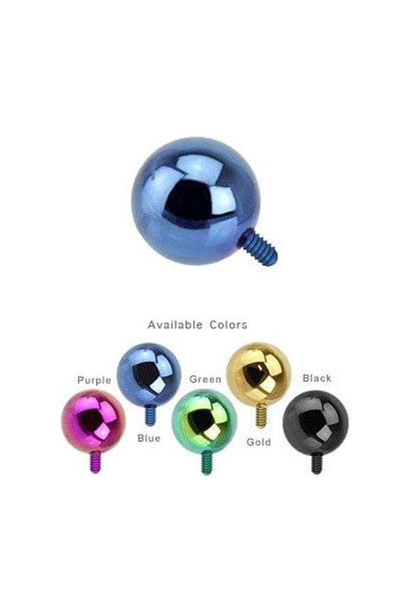 Dermal Anchor Top Anodized Titanium 14G 3mm 4mm 5mm