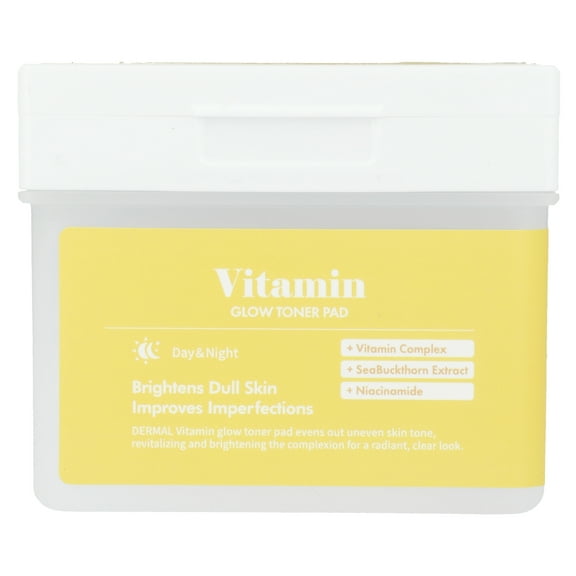 Dermal Vitamin Glow Toner Pad, 120 Cotton Pads