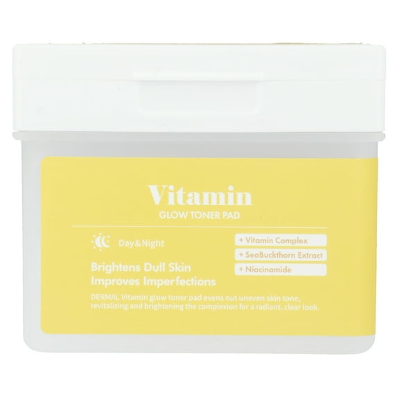 Dermal Vitamin Glow Toner Pad, 120 Cotton Pads