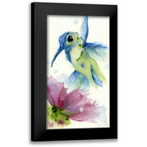 Derman, Dawn 10x14 Black Modern Framed Museum Art Print Titled - Lilac and Blue