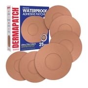DermaPatch Tan Overpatches - Waterproof and Sweatproof Adhesive Covers, 25-Pack, Compatible with Dexcom G7, Stelo, Libre 2/3/3+ and Lingo