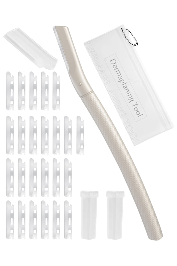 Dermaplane Razor for Face Professional, Facial Razors for Women&Men Face with 20 Blade Refills, Eyebrow Razor for Women and Men