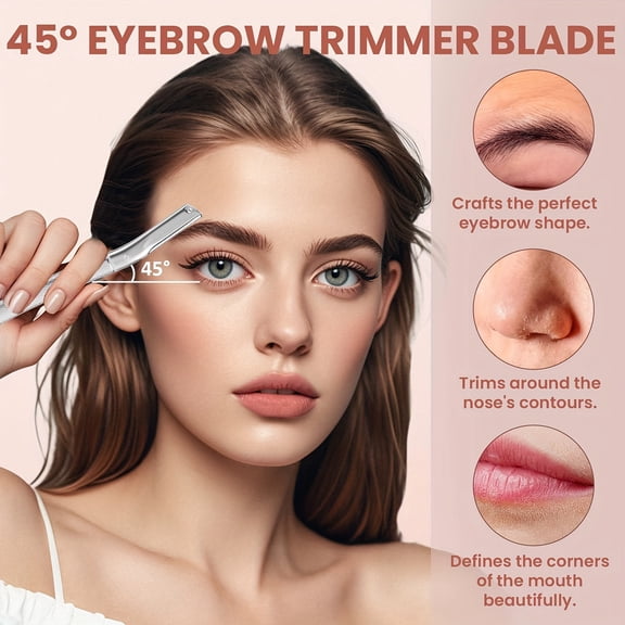Dermaplaning Tool For Face - Dermaplane Razor For Women Face With 10 Replaceable Blades - Professional Womens Face Razor Peach Fuzz - Facial Hair Removal For Women & Eyebrow Hair Removal