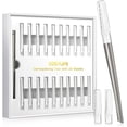 thumbnail image 1 of Dermaplaning Tool for Face Exfoliation, with 20 Replaceable Blades, Facial Shaver/Eyebrow Razor, Peach Fuzz Removal Eyebrow Shaper for Women, Easy to Use Dermaplaner Help Exfoliate and Smooth Skin, 1 of 7