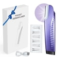 thumbnail image 1 of Dermaplaning Tool for Face with 7 Replaceable Blades, 3 Speed LED Light Dermaplane Razor for women face to Remove Facial Hair & Peach Fuzz, Purple, 1 of 9
