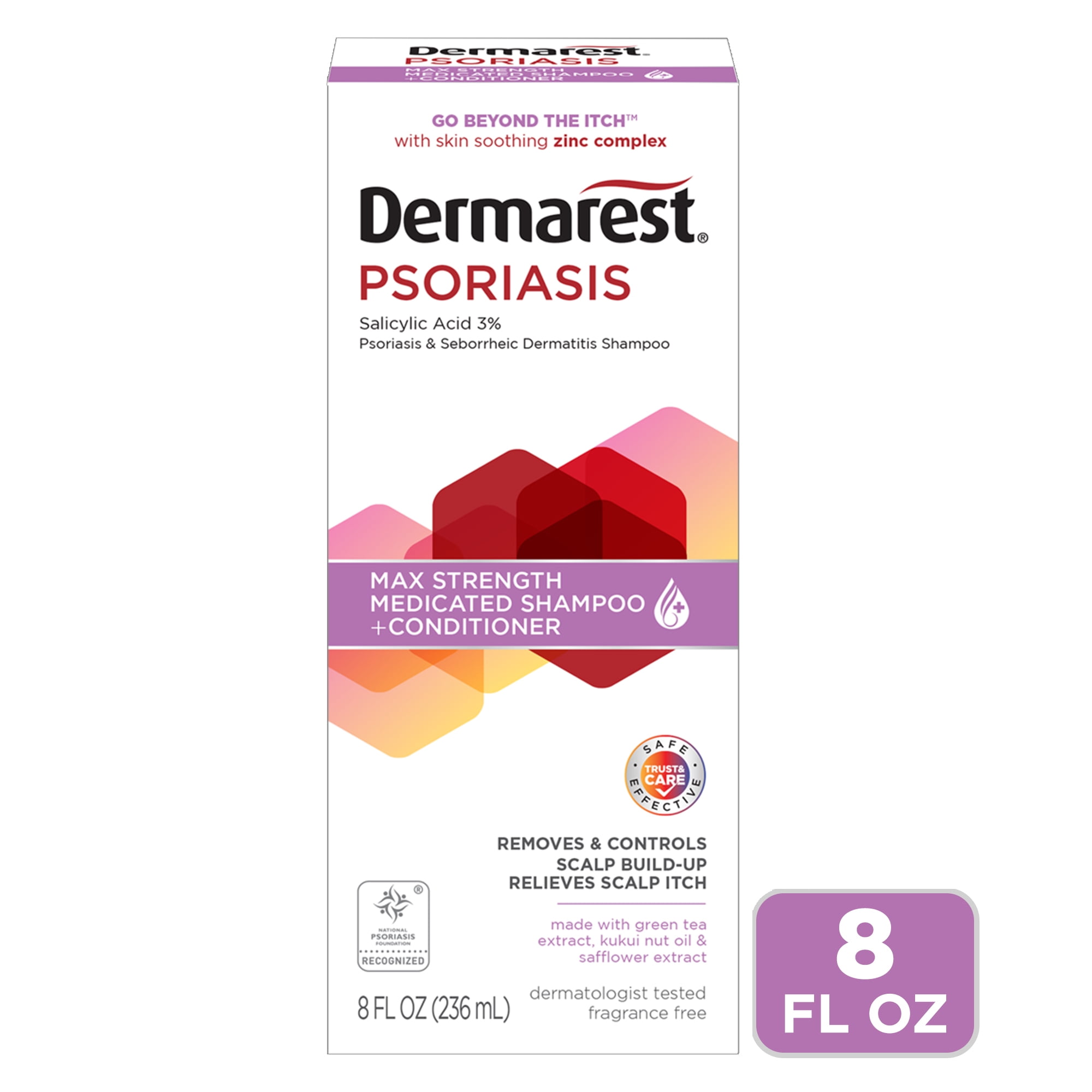 Dermarest Psoriasis Medicated Shampoo Plus Conditioner, Conditioning, 8 fl oz