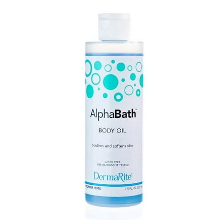 Dermarite Alphabath Latex Free Shower And Bath Body Oil, 7.5 Oz, 3 Pack