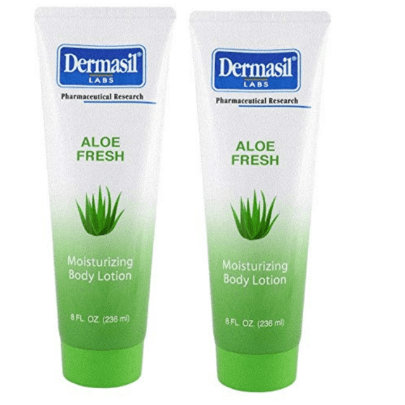 2 Pack Dermasil Aloe Fresh Moisturizing Body Lotion 8 fl oz (236 ml), Maximum relief for severe dry skin - Hydrating Body Cream with Aloe Extract