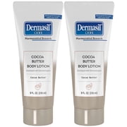 Dermasil Cocoa Butter Body Lotion 2-Pack, Non-Greasy, Fast-Absorbing Skin Barrier Repair, 8 Oz Ea
