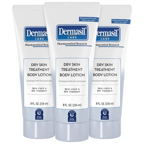 Dermasil Body Lotion, Dry Skin Treatment, 3-Pack Non-Greasy, Fast-Absorbing, Fragrance-Free Lotion, Cruelty-Free, 8 Oz Ea