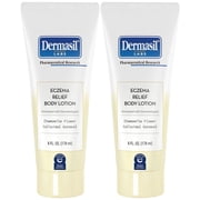 Dermasil Eczema Relief Body Lotion 2-Pack, Fragrance-Free Moisturizer with Colloidal Oatmeal & Chamomile, 6 Oz Ea