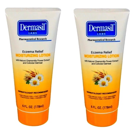 Dermasil Eczema Relief Moisturizing Lotion With Natural Chamomilla Flower Extract And Colloidal Oatmeal 2 Pack
