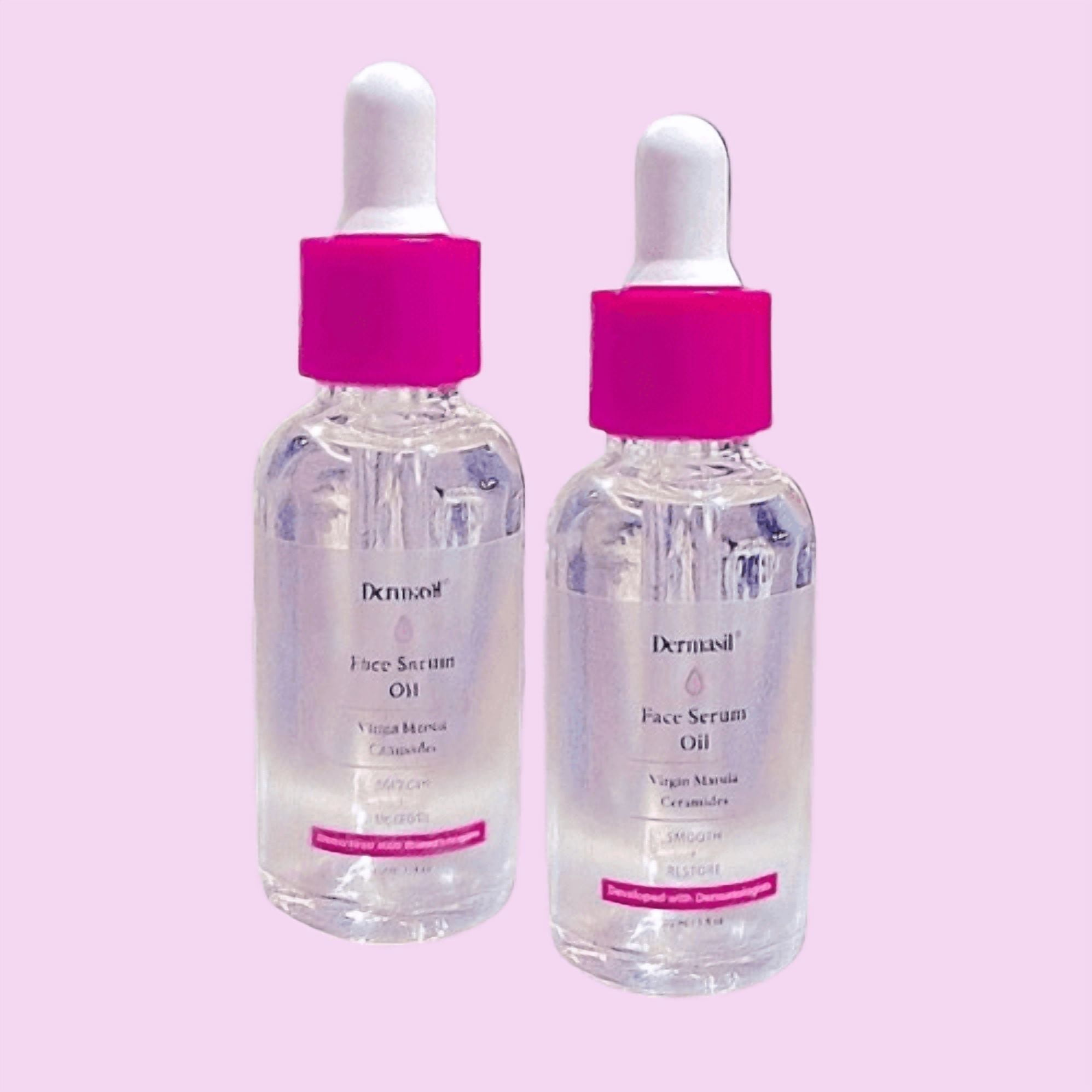 Dermasil Face Serum Oil with Virgin Marula & Ceramides – Hydrating Repair Serum – 1 oz Each, 2-Pack