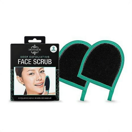 Dermasuri Exfoliating Face Scrubber, Facial Cleansing and Dead Skin Remover for Women & Men (2 Pack)