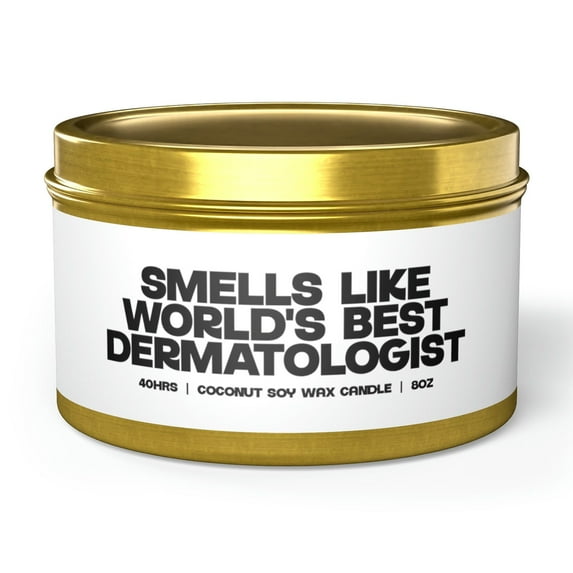 Dermatologist Tin Candle Gift Decor Vanilla Coffee Scented