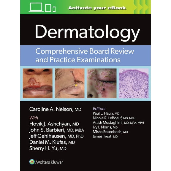 Dermatology: Comprehensive Board Review and Practice Examinations: Print + eBook with Multimedia, (Paperback)