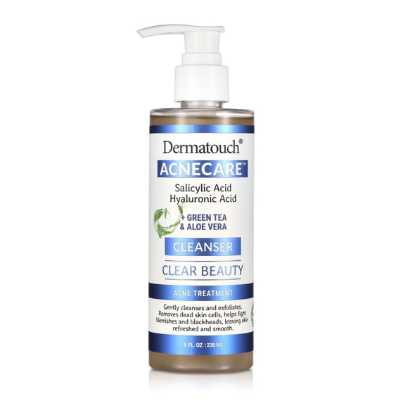 Dermatouch Acne Wash Facial Cleanser with Salicylic Acid & Hyaluronic Acid, 8 fl Oz