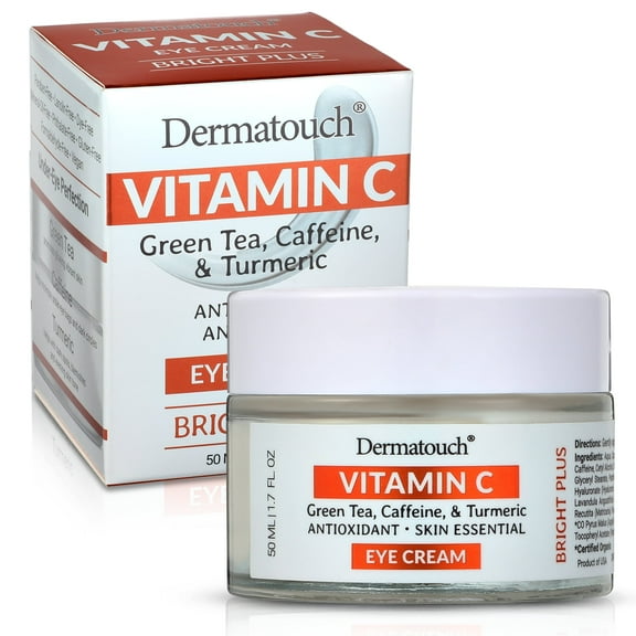 Dermatouch Anti-Aging Vitamin C Eye Cream for Dark Circles & Under Eye Puffiness, 1.75 Oz