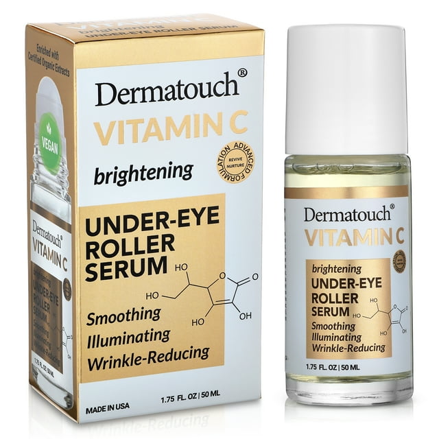 Dermatouch Vitamin C Serum, Under Eye Roller for Dark Circles