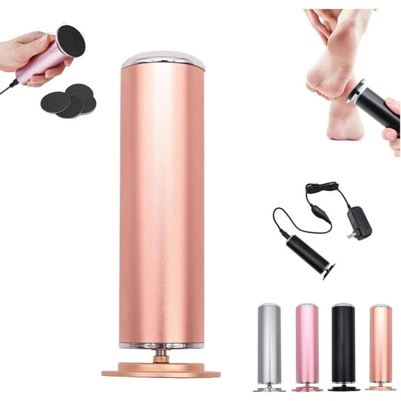 Dermave Electric Callus Remover, Electric Foot File with 60 Grinding Discs, Portable Electric Foot File Pedicure Tools Foot Sander Grinder for Hard Dead Skin (Golden)