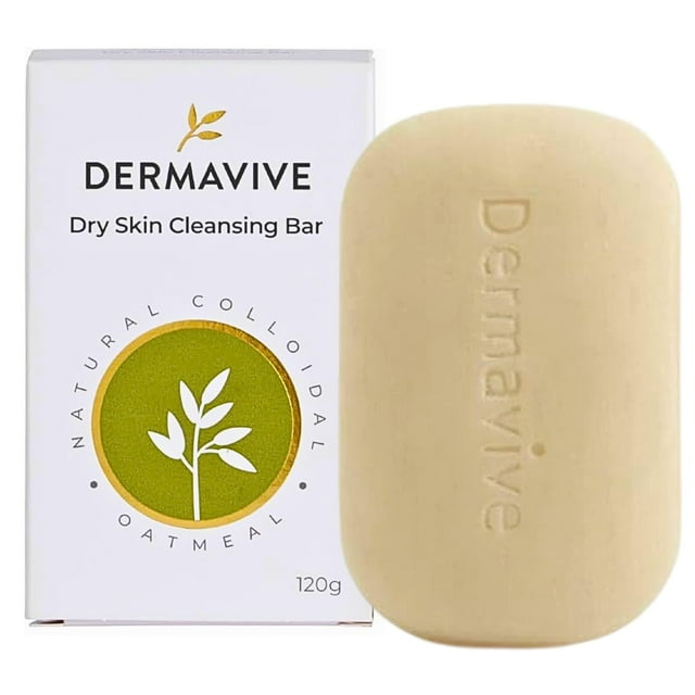 Dermavive Dry Skin Cleansing Bar, Cleansing SoapFree Bar with