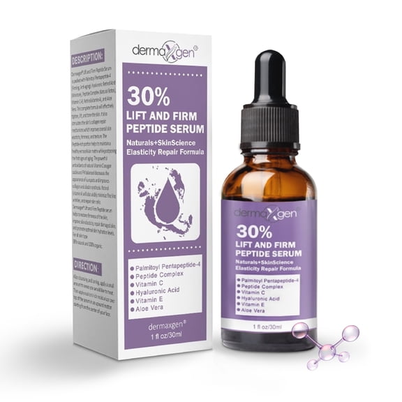 Dermaxgen Lift and Firm 30% Peptide Serum Matrixyl 3000 Vitamin C Hyaluronic Acid Anti-aging 1 FL OZ