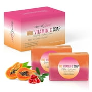 Dermaxgen Organic Vitamin C Soap Bar | Arbutin, Glutathione, Kojic acid & Vitamin C | Advanced Glowing formula, Replenish & Radiant Skin | Pure Natural Handcrafted Skincare, Face & Body Cleanser- 5 OZ