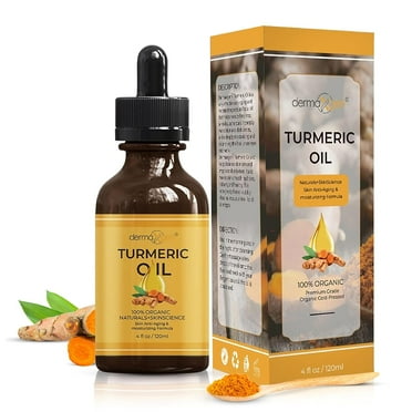 Dermaxgen Turmeric Oil Organic Moisturizer, Reduce Acne, Glow 4 Fl Oz Body Oil