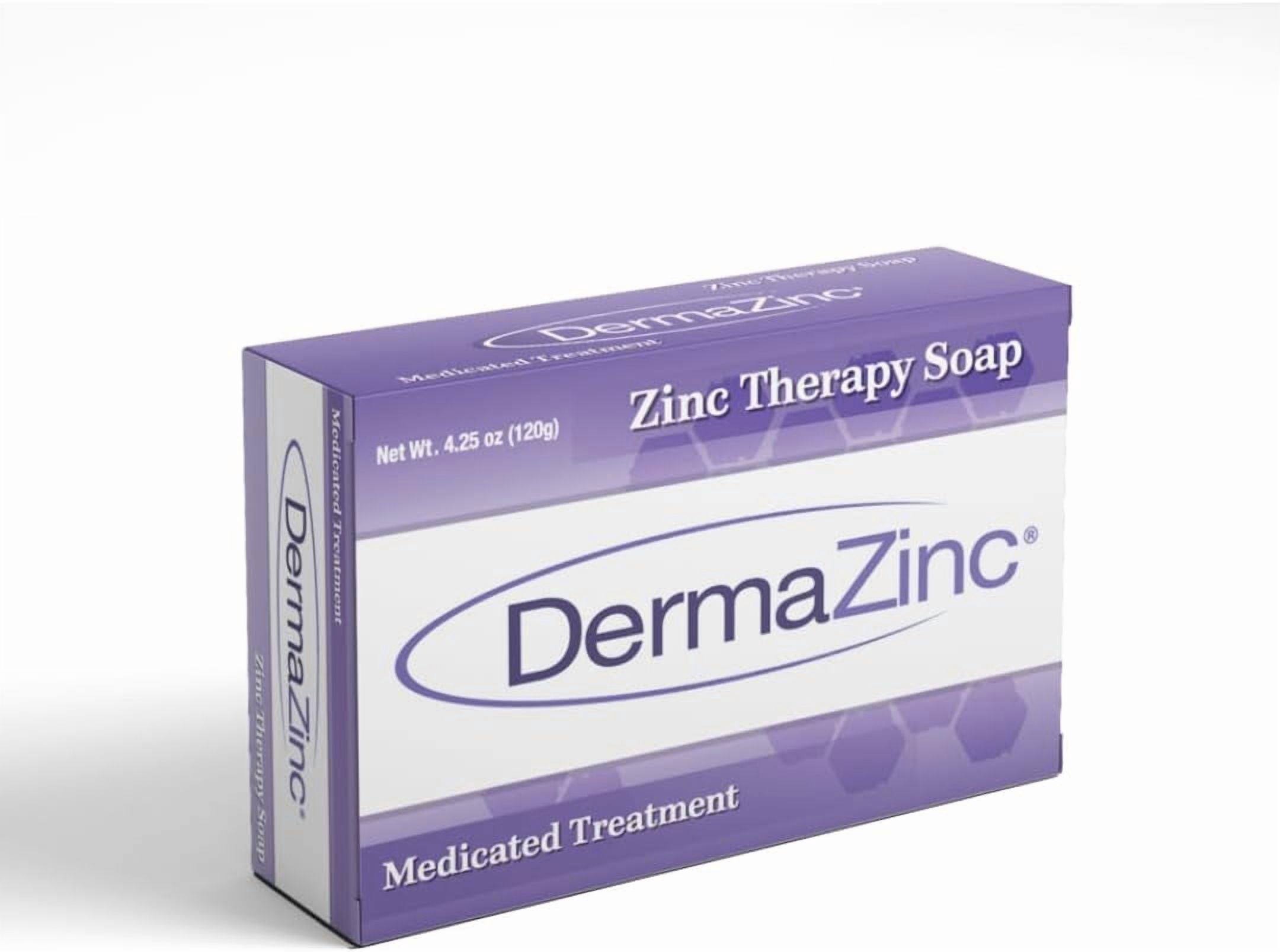 Dermazinc Zinc Therapy Medicated Soap, 4.25 Oz for Skin Care