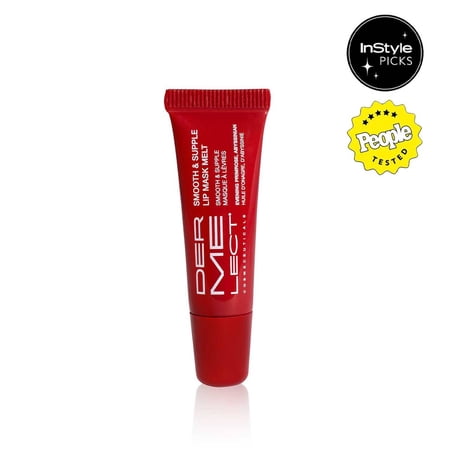 Dermelect Smooth & Supple Lip Mask Melt Anti Aging Lip Balm with Castor Oil, Jojoba, Abyssinian, Evening Primrose Oil, Hydrating & Replenishing for Dryness Chapped Lips Flakiness Cracked Skin